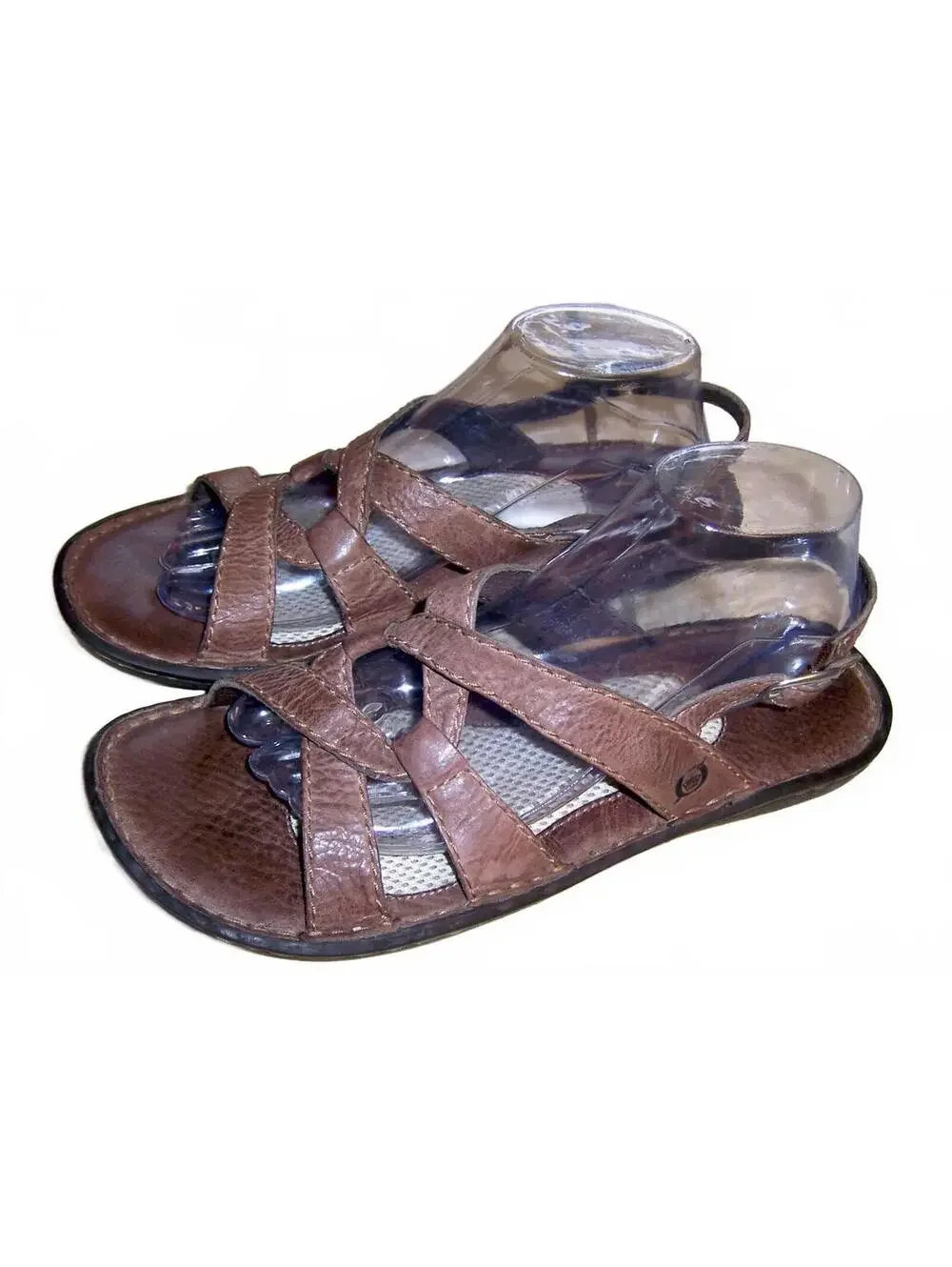Born W61029 Brown Strappy Leather Comfort Sandals Wms US 10